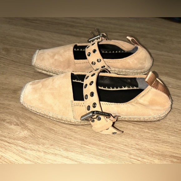 rag & bone: Anteros Buckle-Detailed Suede Espadrilles